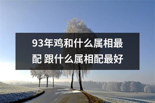 <h3>93年鸡和什么属相配跟什么属相配好