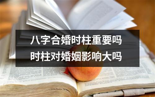 <h3>八字合婚时柱重要吗时柱对婚姻影响大吗